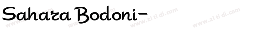 Sahara Bodoni字体转换